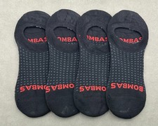 4 Pairs BOMBAS Women's Performance No Show Socks Size Med 8-10.5 black Everyday
