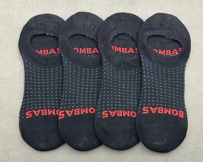 4 Pairs BOMBAS Women's Performance No Show Socks Size Med 8-10.5 black Everyday