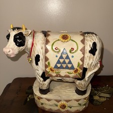 SEYMOUR MANN RESIN COW STATUE FIGURE COLORFUL EXCELLENTLY CONDITION