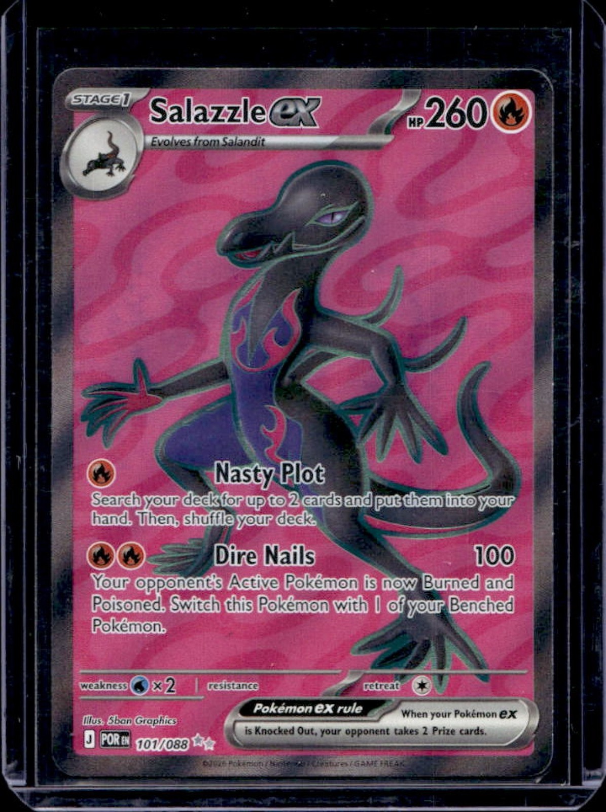 2026 Pokemon Perfect Order Salazzle ex Ultra Rare #101/088