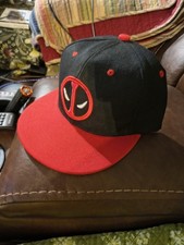 Marvel Baseball Cap Deadpool Black Hat Universal Studios Snap Back Closure