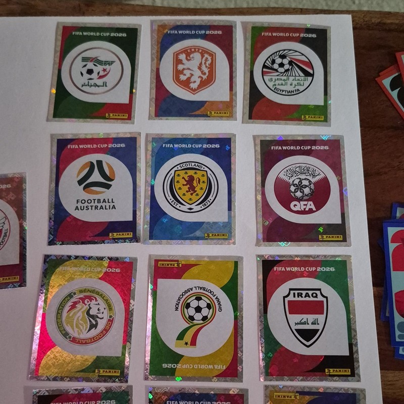 Panini FIFA World Cup 2026 Foil Team Crest Stickers Lot 
