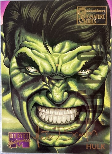 1995 Marvel Masterpieces Emotion Gold Signature Series Insert The Hulk #42 - Picture 1 of 10