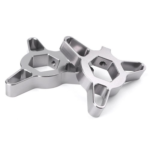 14mm Motorrad Vordere Gabel Vorspannung Einsteller Universell Aluminium Silber - Picture 2 of 2