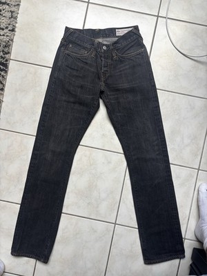 Vintage Evisu No.2 BLK Jeans Size 28x34 Black Seagull Logo Y2K Heritage Denim