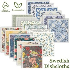 6Pcs Vaisselle Suédoise pour Cuisine Réutilisable Cuisine Vaisselle Serviettes Absorbant