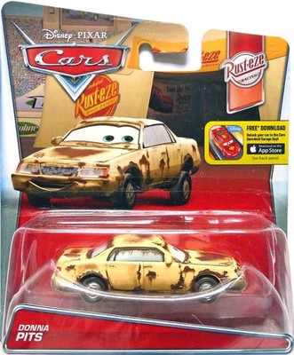 Boxed Mattel Disney Pixar Cars Rust-Eze Racing Donna Pits Diecast Model
