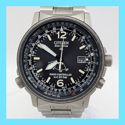 Citizen Promaster Pilot Watch Quartz Solar Titanium 42mm Mens wrist 19cm