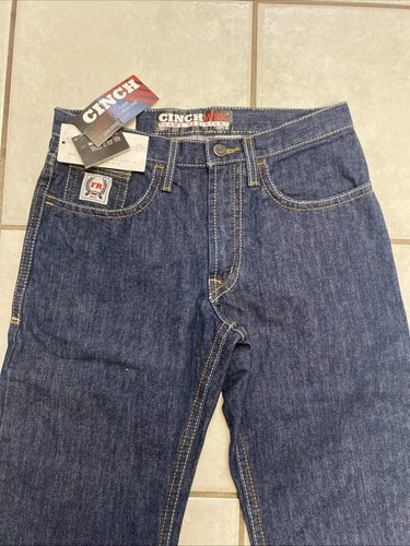 Cinch Jeans WRX FR Flame Resistant White Label Blue Work Denim Herren 30x32 NEU!