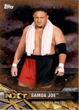 2017 Topps WWE NXT Matches Moments Bronze #9 Samoa Joe Defeats Tyler Breeze WWE