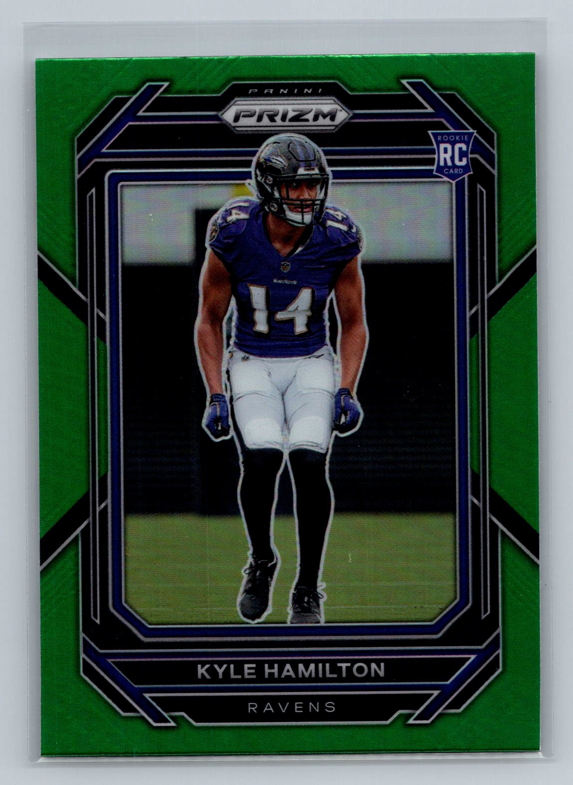 2022 Panini Prizm Kyle Hamilton #342 Green Rookie Baltimore Ravens *