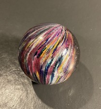 Large Handmade German Onionskin Clown Marble 2 1/16 Original Surface.