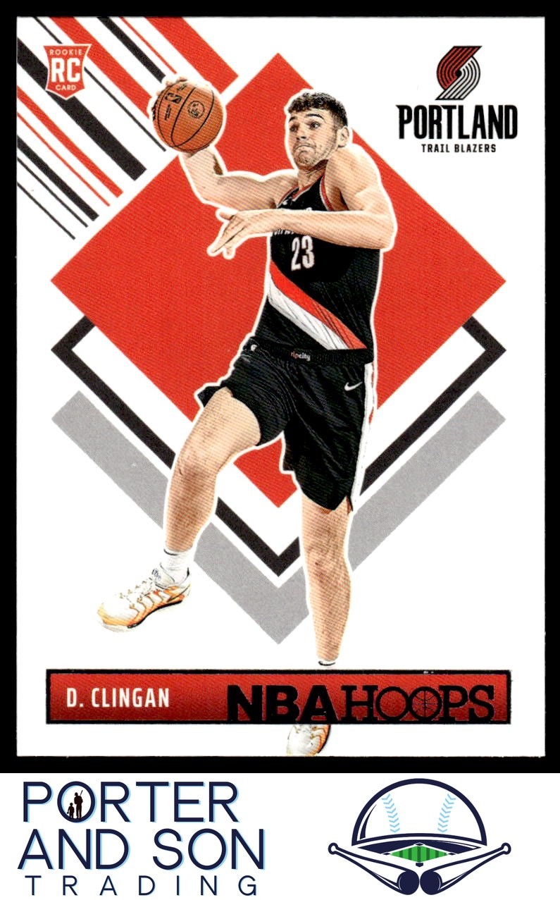 Donovan Clingan RC 2024-25 Hoops #293 Portland Trail Blazers Basketball Card