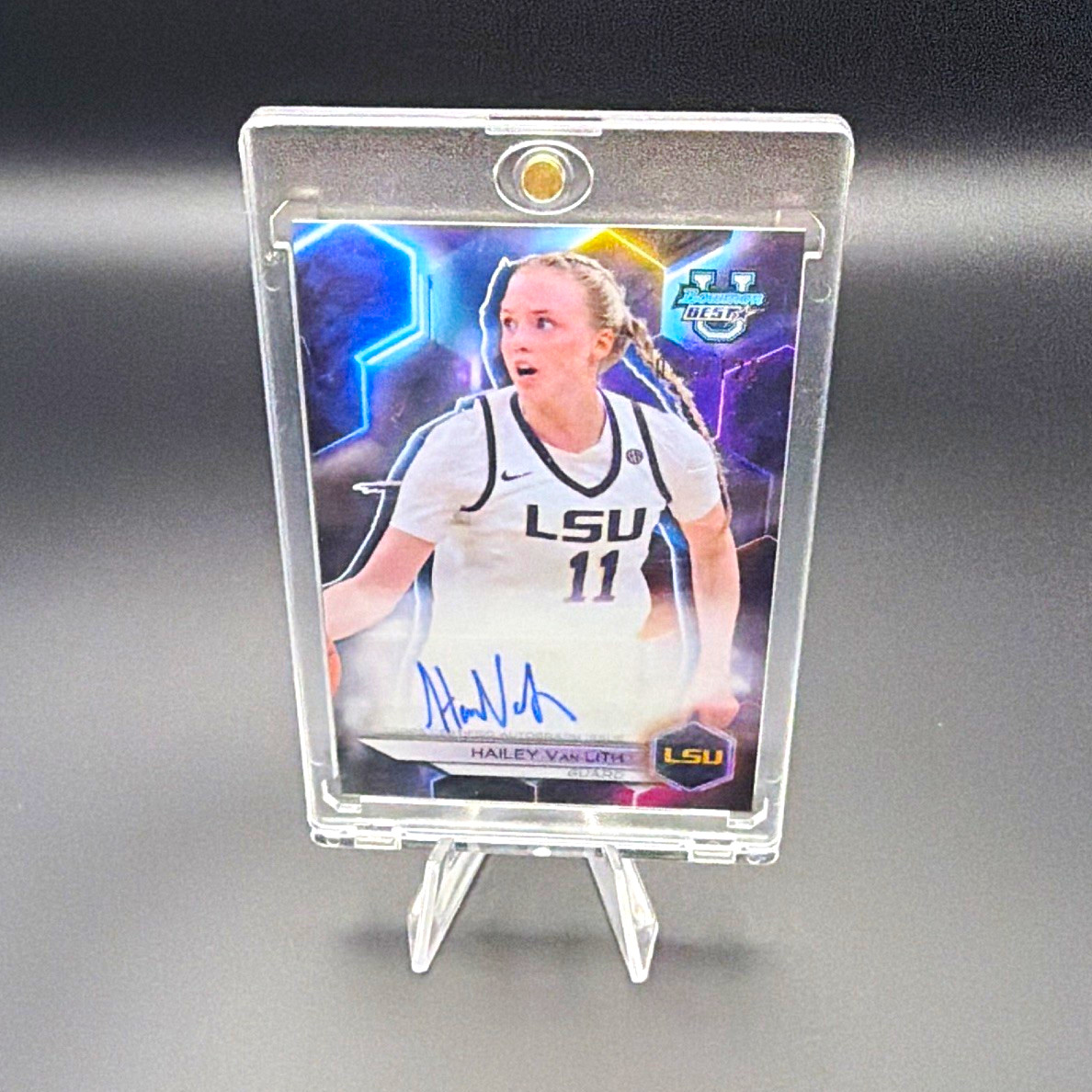 2023-24 Topps Bowman U Best Hailey Van Lith Auto RC /125 LSU