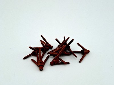 LEGO  Teile: 10x Plant Flower Stem with Bar Holder Reddish Brown ID: 24855