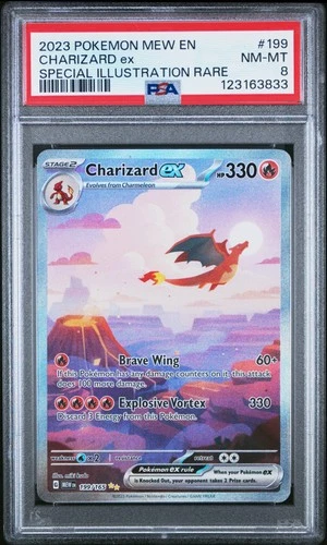 PSA 8 Charizard Ex Special Illustration #199 2023 Pokemon Mew 151 123163833