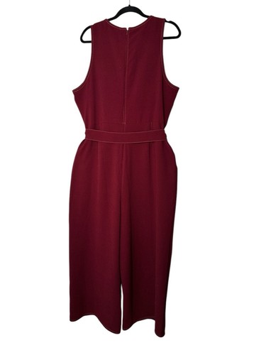 Anthropologie Greylin Bordo Jumpsuit Women XL Sleeveless/Belted Pockets New - Picture 3 of 11