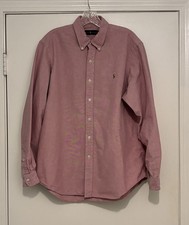 Vintage Polo Ralph Lauren Men  s XL Pink Oxford Shirt Classic Fit LS Button Down
