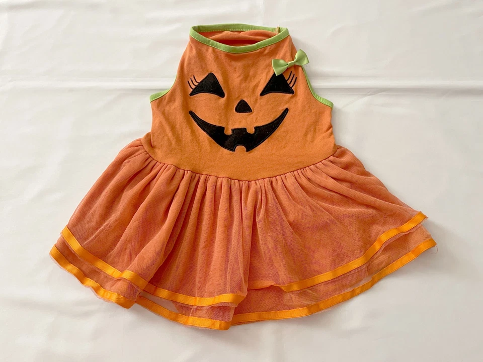 Vestido fofo para cachorro de estimação abóbora Halloween laranja top Martha Stewart grande - Imagem 2 de 4