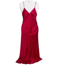 Victoria's Secret Slip Dress Womens Small 100 Silk Long Maxi Gown Fairy Bias