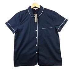 New J Crew Women's NAVY short-sleeve pajama Shirt SIZE S