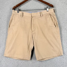 J Crew Shorts Men's Size 33 Light Weight Cotton Style 14054 Khaki Golf Casual