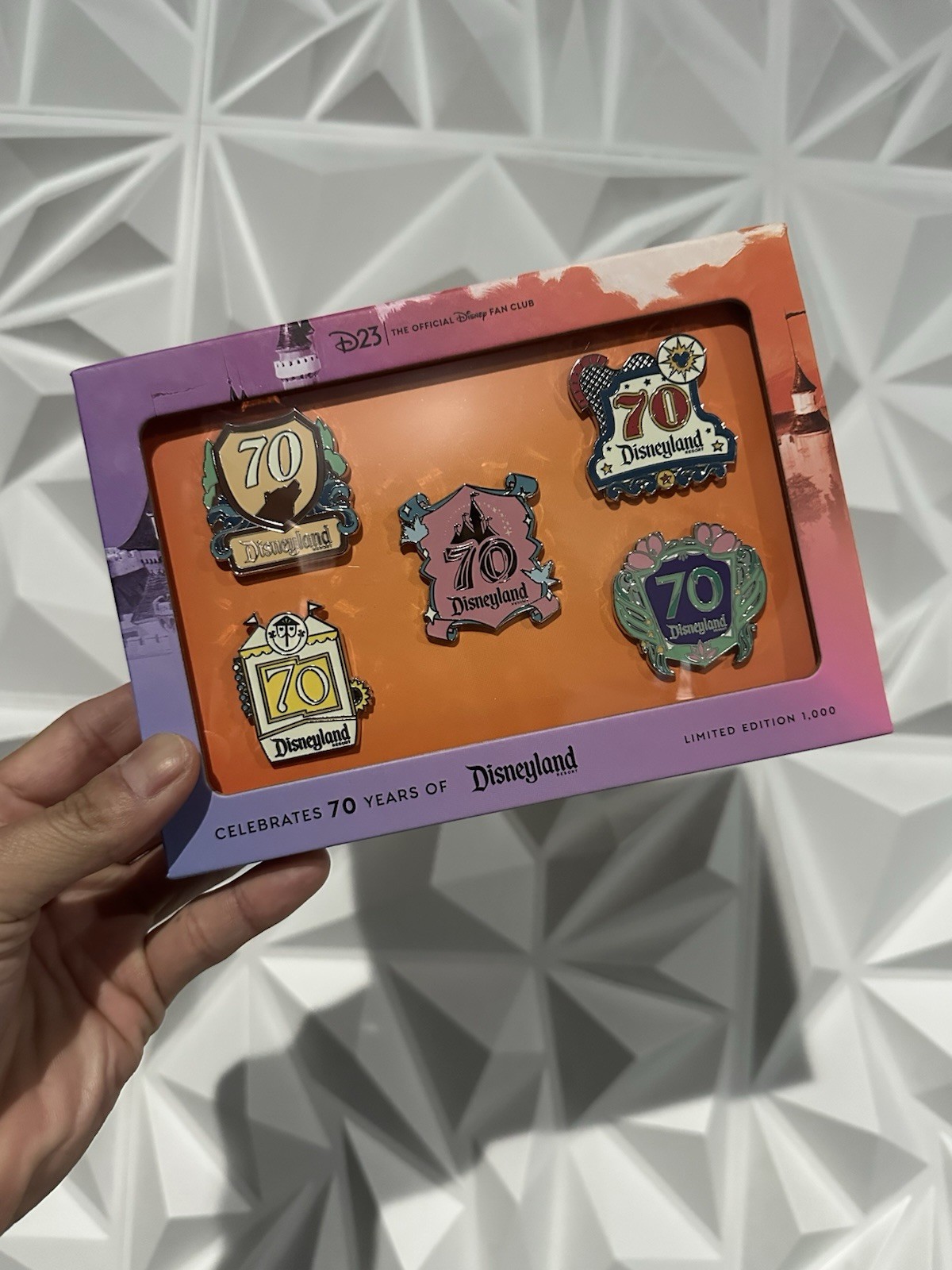 D23 70th Anniversary Pin Set of 5 Limited Edition Disney Pins New In Box le 1000