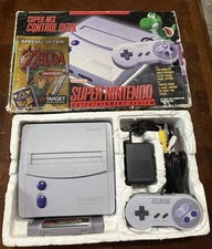 Super Nintendo System Jr. Zelda Link System Console Complete In Box No Manuals