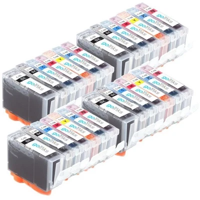 28 Cartouches d'encre remplacer Canon PGI-5 & CLI-8 Bk C M Y PC PM Compatible - Photo 1/2