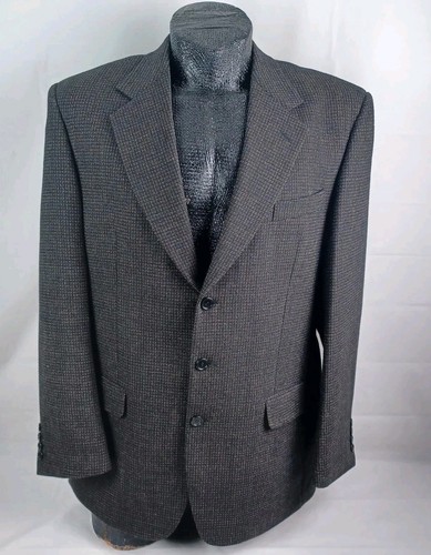 Missoni, Vintage Example By Missoni Tweed Blazer 46L Mens Black 2-Butt Sportcoat Italy