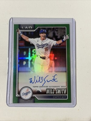 2026 TOPPS SERIES 2 WILL SMITH AUTO GREEN FOIL #/99 DODGERS
