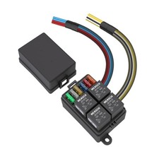 12V Pre-Wired Fuse Relay Box, 4 Relays and 6 ATC/ATO Blade Fuses, 4-Pin 40A R...