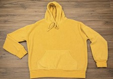 Soft Serve Cloud Cotton Hoodie Small Yellow Pullover Made in USA Unisex
