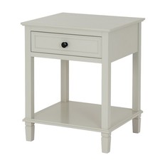 Image of Belmont 1 Drawer Side Table 48cm Contemporary Solid Wood Bedroom Lounge