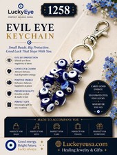 Evil Eye Charm Key Chain for Protection and Good Luck 1258