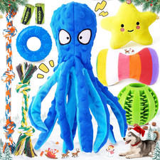 9-Pack Interactive Puppy Dog Toys for Small Dogs No-Stuffing Squeaky