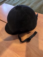 Dark Velvet Safety Riding Helmet 7-1/4" Woman's Horse Back Ride New Hard Shell