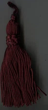 4" BURGUNDY  CHAINETTE CROWN TASSELS LOT OF 12