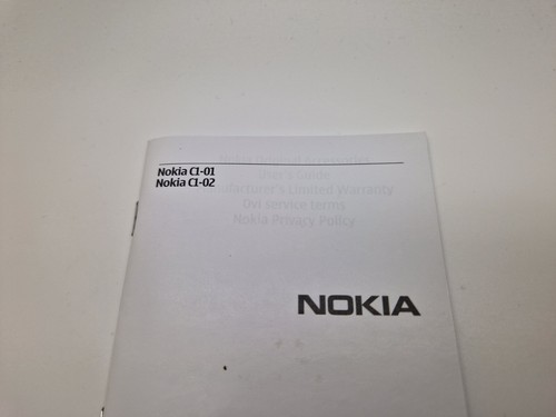 Manuel de l'utilisateur Nokia C1-01/C1-02 anglais neuf ancien stock 3UKPOST - Photo 4 sur 4