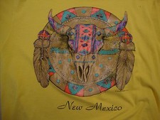Vintage New Mexico Native American Indian Tribal Art Tourist 1992 T Shirt L