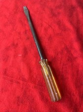 VINTAGE Rosco 8" SLOTTED SCREWDRIVER YELLOW HANDLE  (t56)