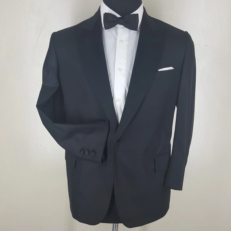 BROOKS BROTHERS Made In USA Golden Fleece Bespoke Dinner Jacket 41 SHORT PORTLY - Image 4 of 4