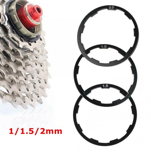 3Pcs Grooved Aluminium Alloy Rear Cassette Hub Spacers Thickness 1mm 1.5mm 2mm - Picture 11 of 11