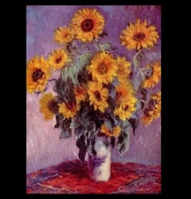 Claude Monet Sunflowers PHOTO Art Print of 1881 Painting
