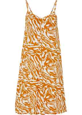 Neu Jerseykleid aus nachhaltiger Viskose Gr. 40/42 Sonnenbraun Zebra Shirt-Kleid