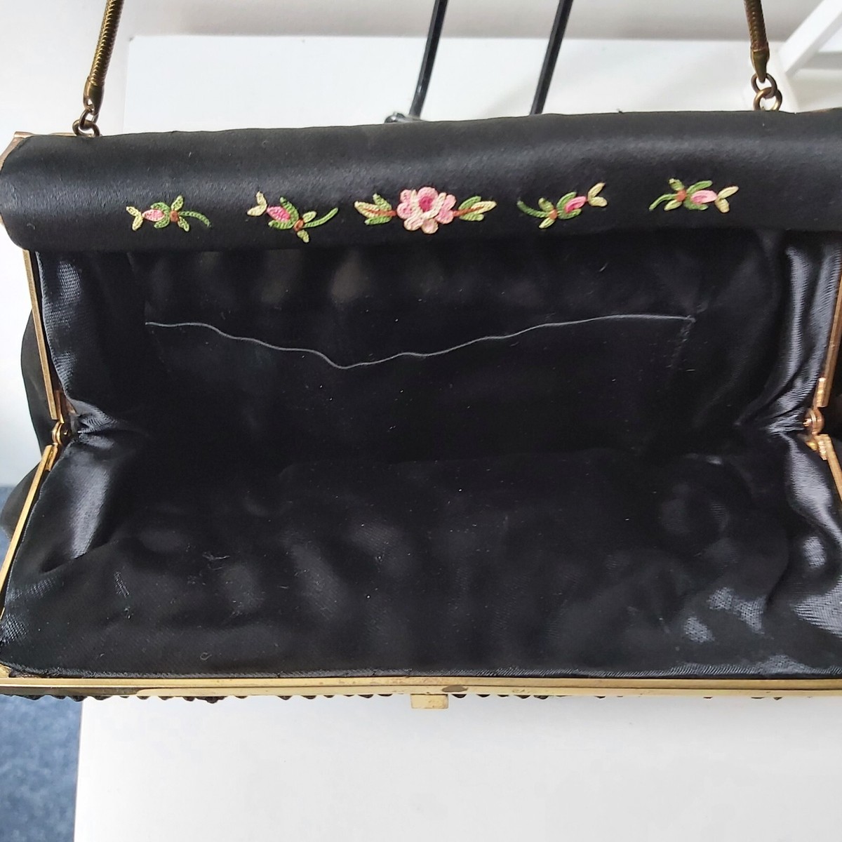 Vintage French Tambour Embroidered Handbag 1940's | eBay