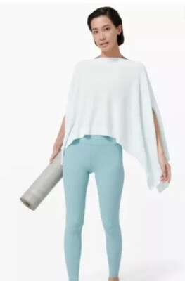 lululemon Forward Flow Poncho Light Blue OS Oversized Athletic