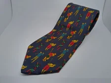 Altea Milano tie Blue Golf pattern 100% silk made in Italy