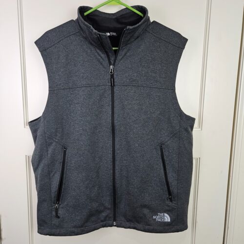 The North Face Apex Bionic Windwall Vest Mens Size L Gray Softshell Full Zip