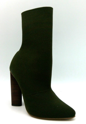 Steve Madden Capitol Olive Green Textile Ankle Boots Heels Women's Size 5.5M